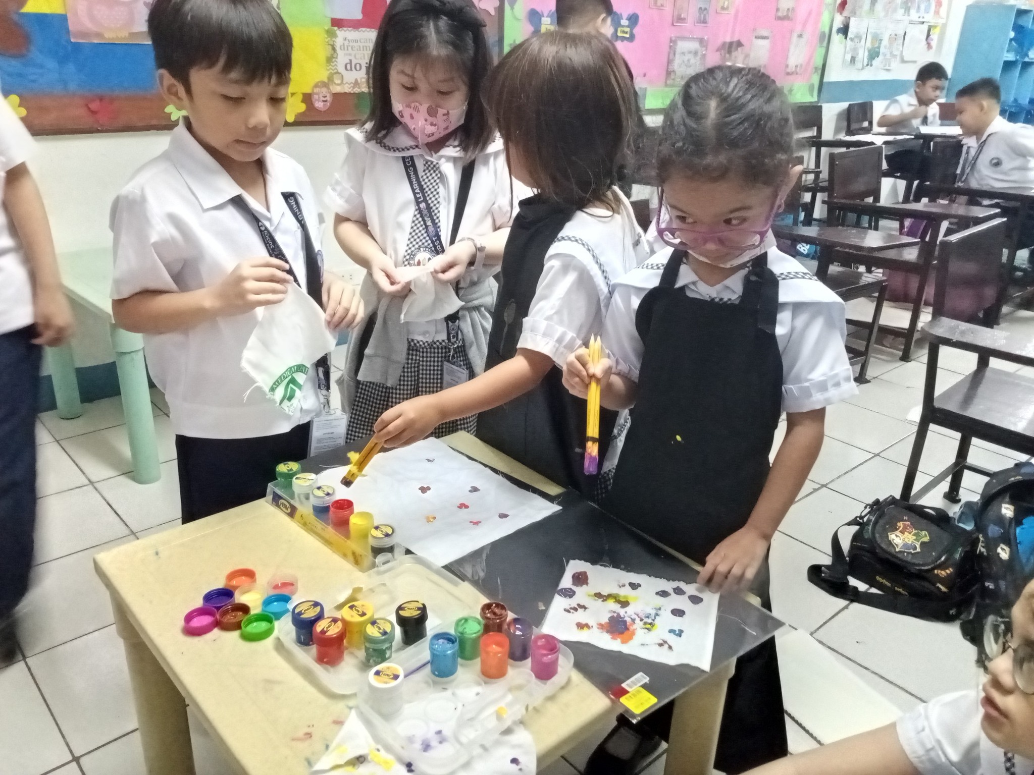 FCLC students working together on an art activity