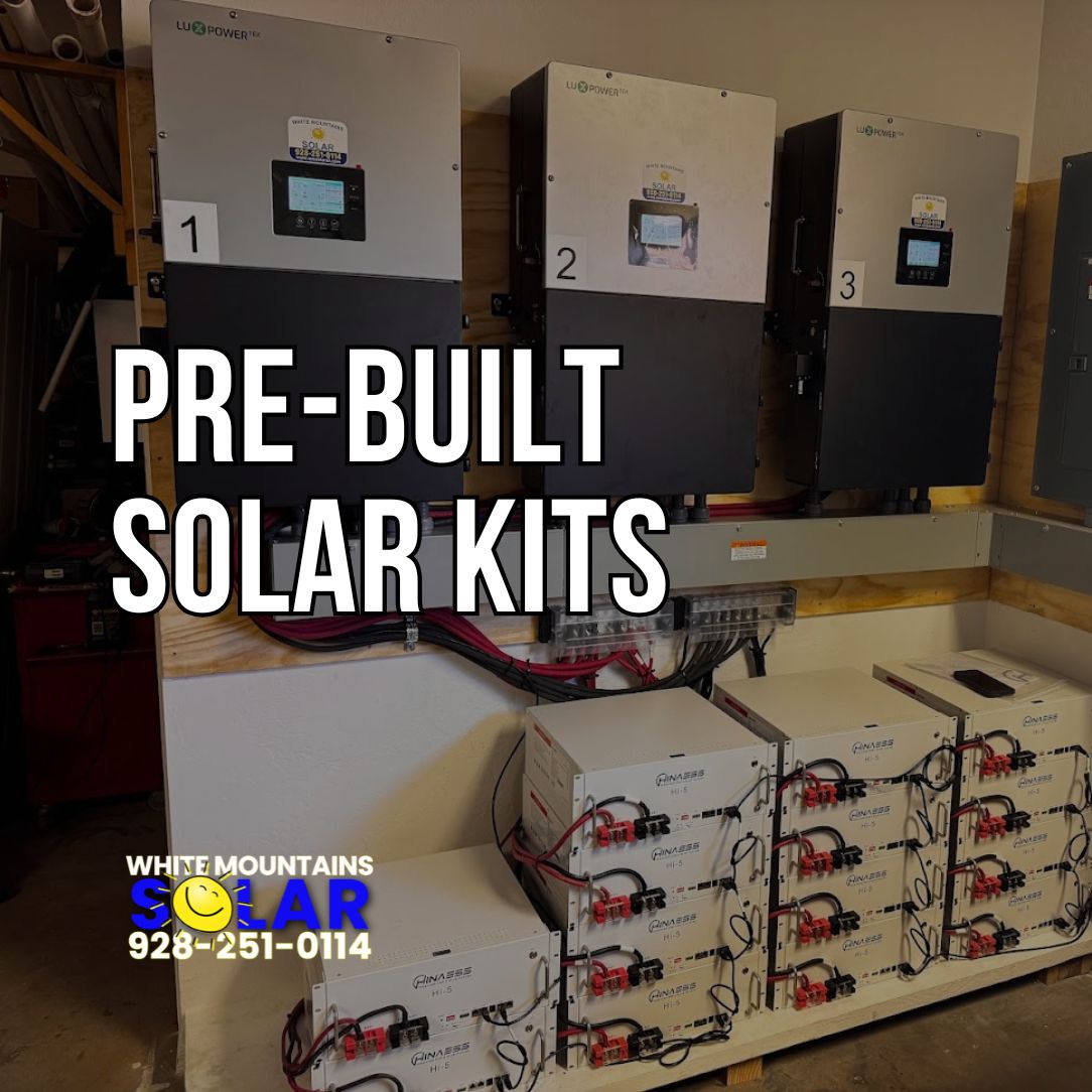 Pre-built, pre-programmed White Mountains Solar kit ready for installation