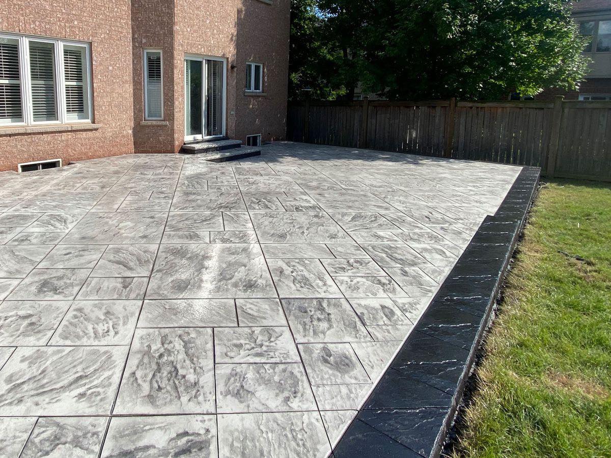 Custom stamped concrete patio in Weston, WI