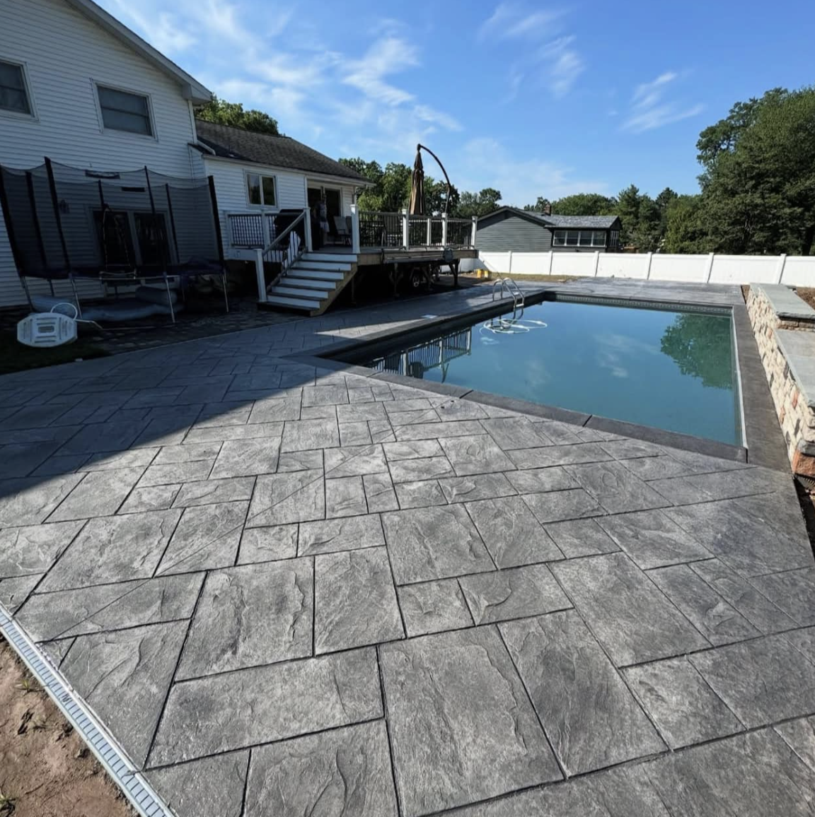 Custom stamped concrete installation in Weston, WI