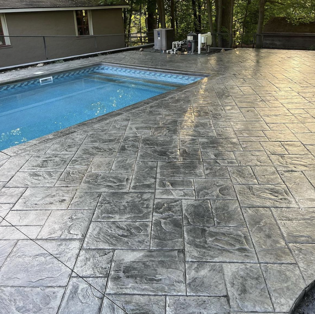 Decorative stamped concrete in Rib Mountain, WI
