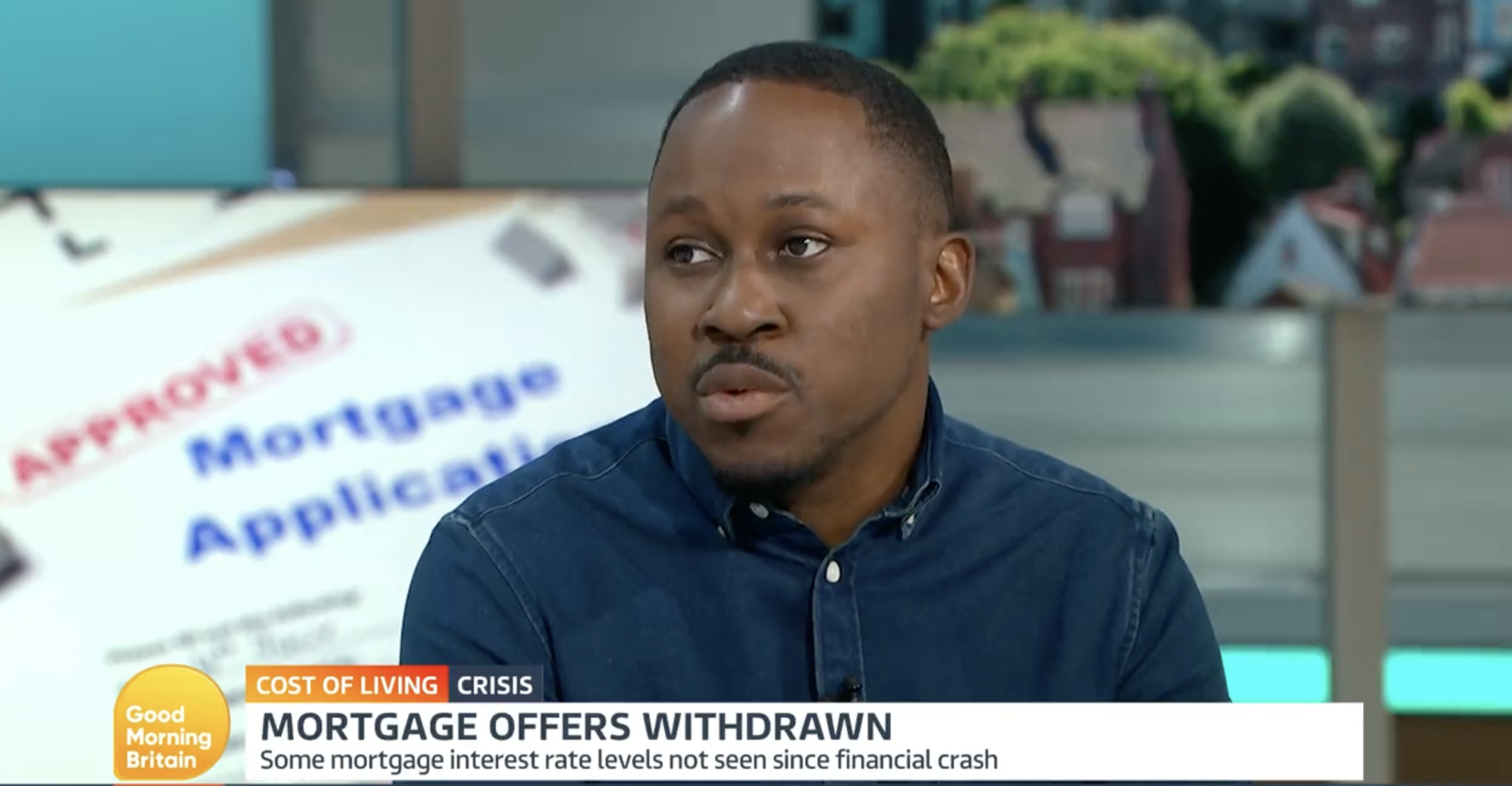 Tayo on Good Morning Britain discussing mortgages