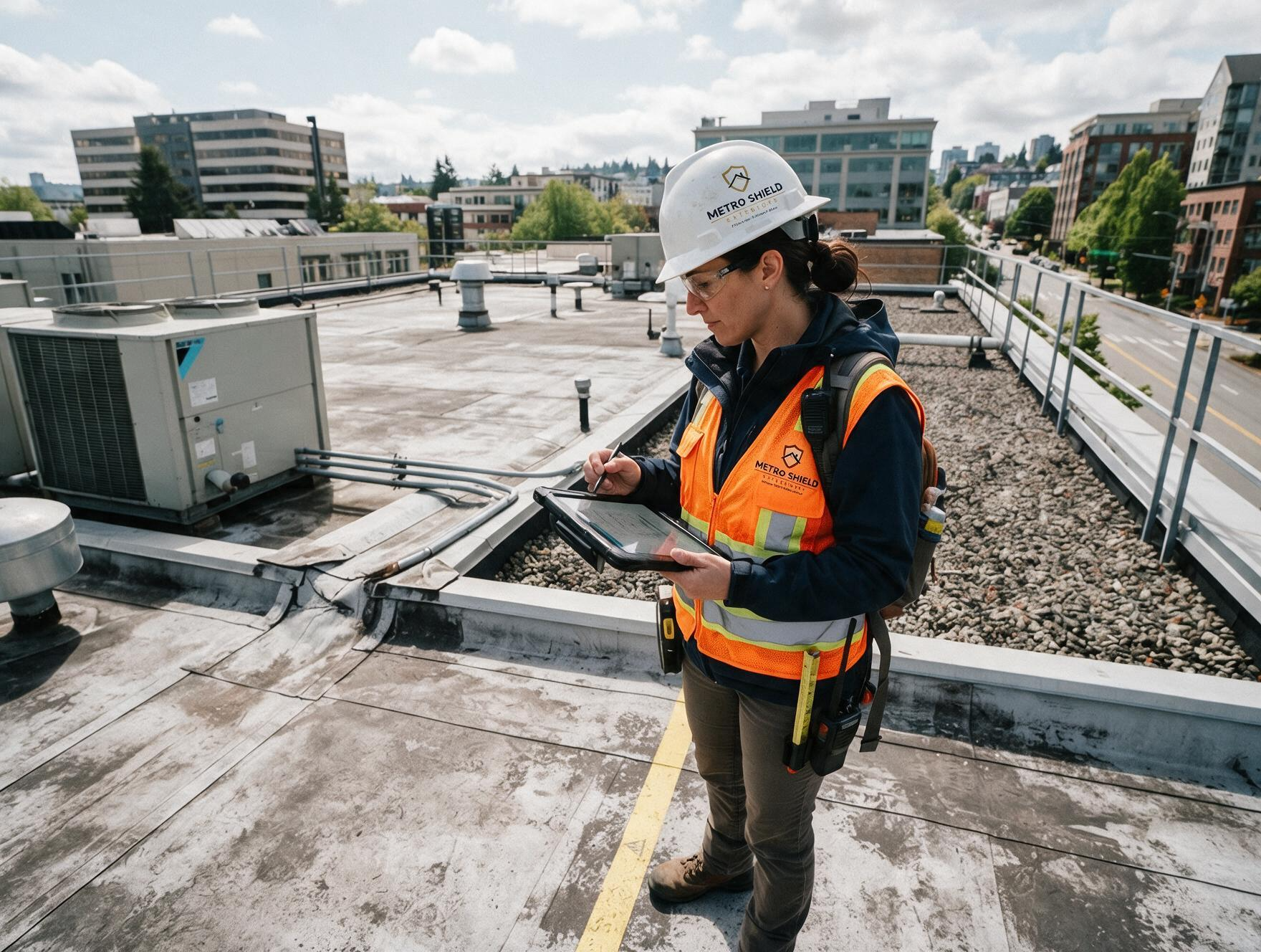 Project manager inspecting a commercial property