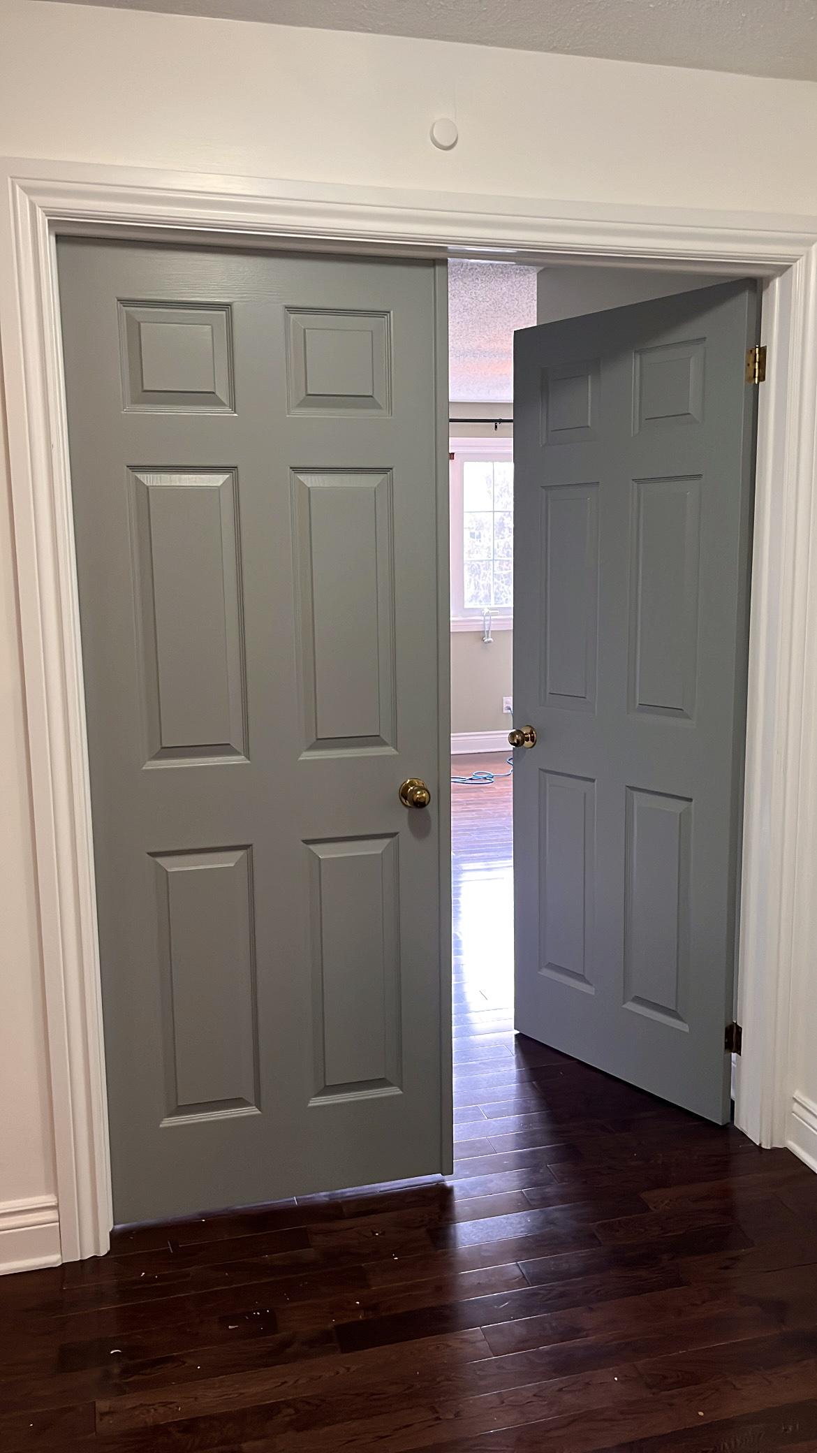 Freshly painted wall with clean finish