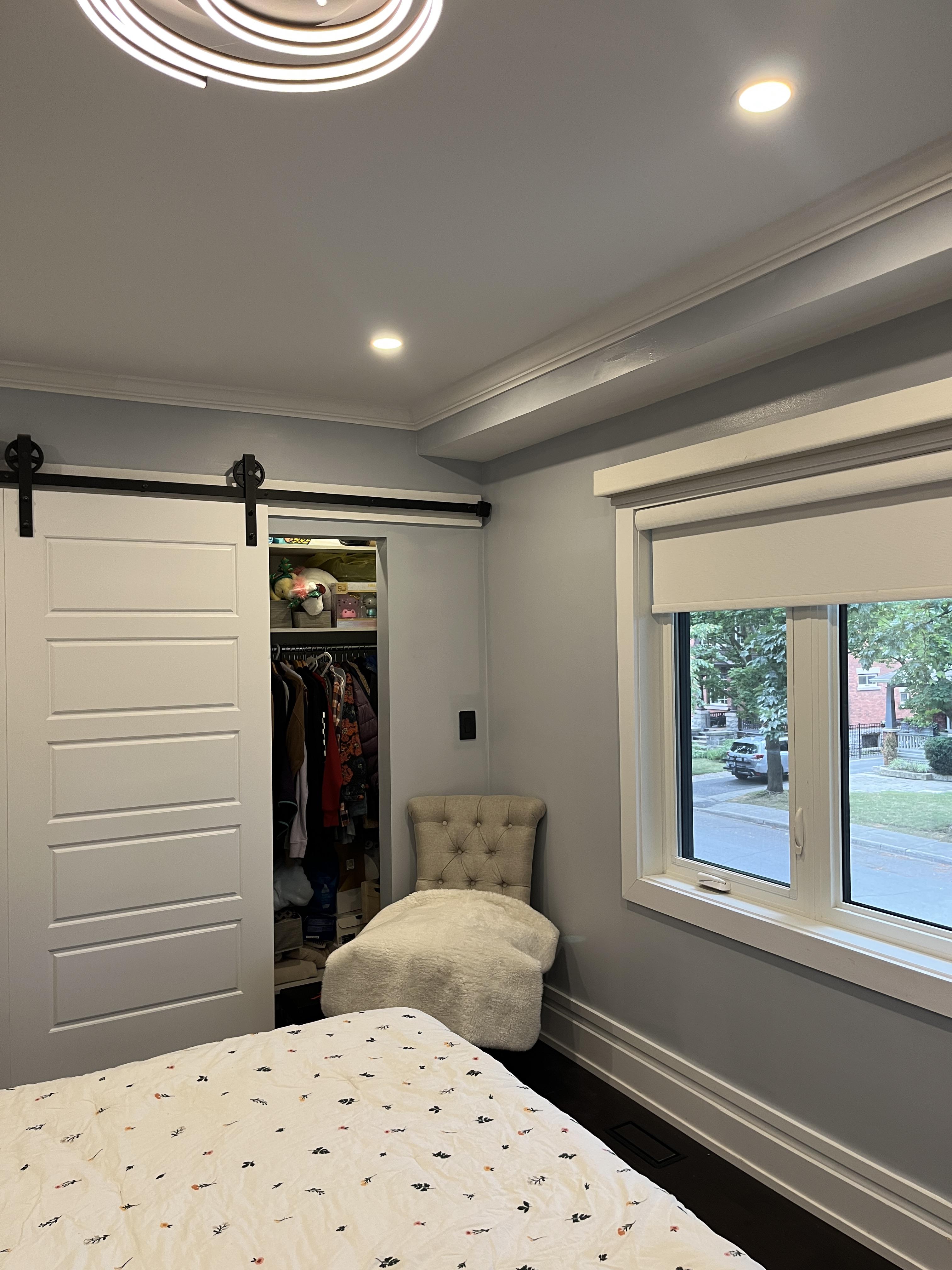 Residential painting result with clean edges