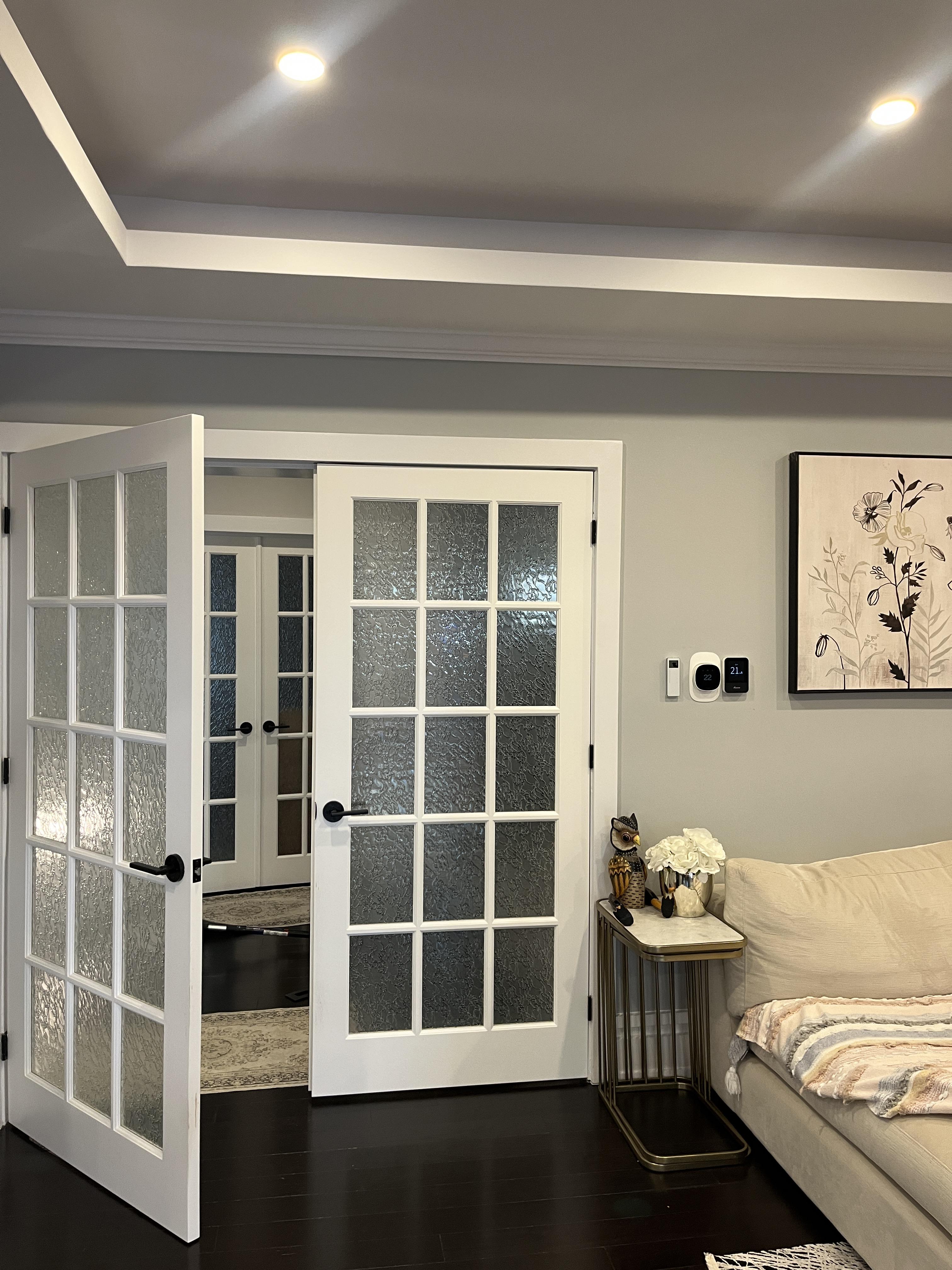 Painted living space with attention to detail