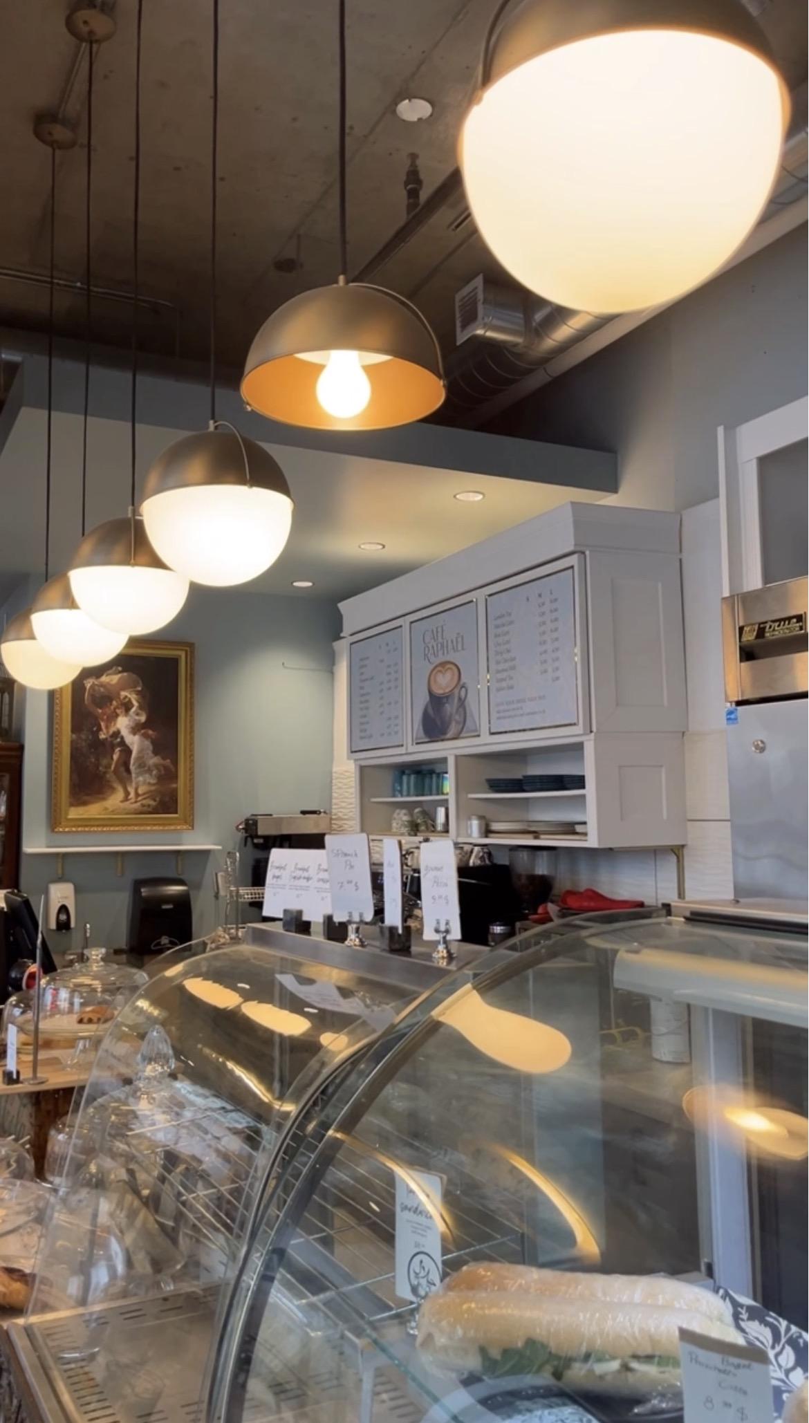 Painted commercial interior in a neutral tone