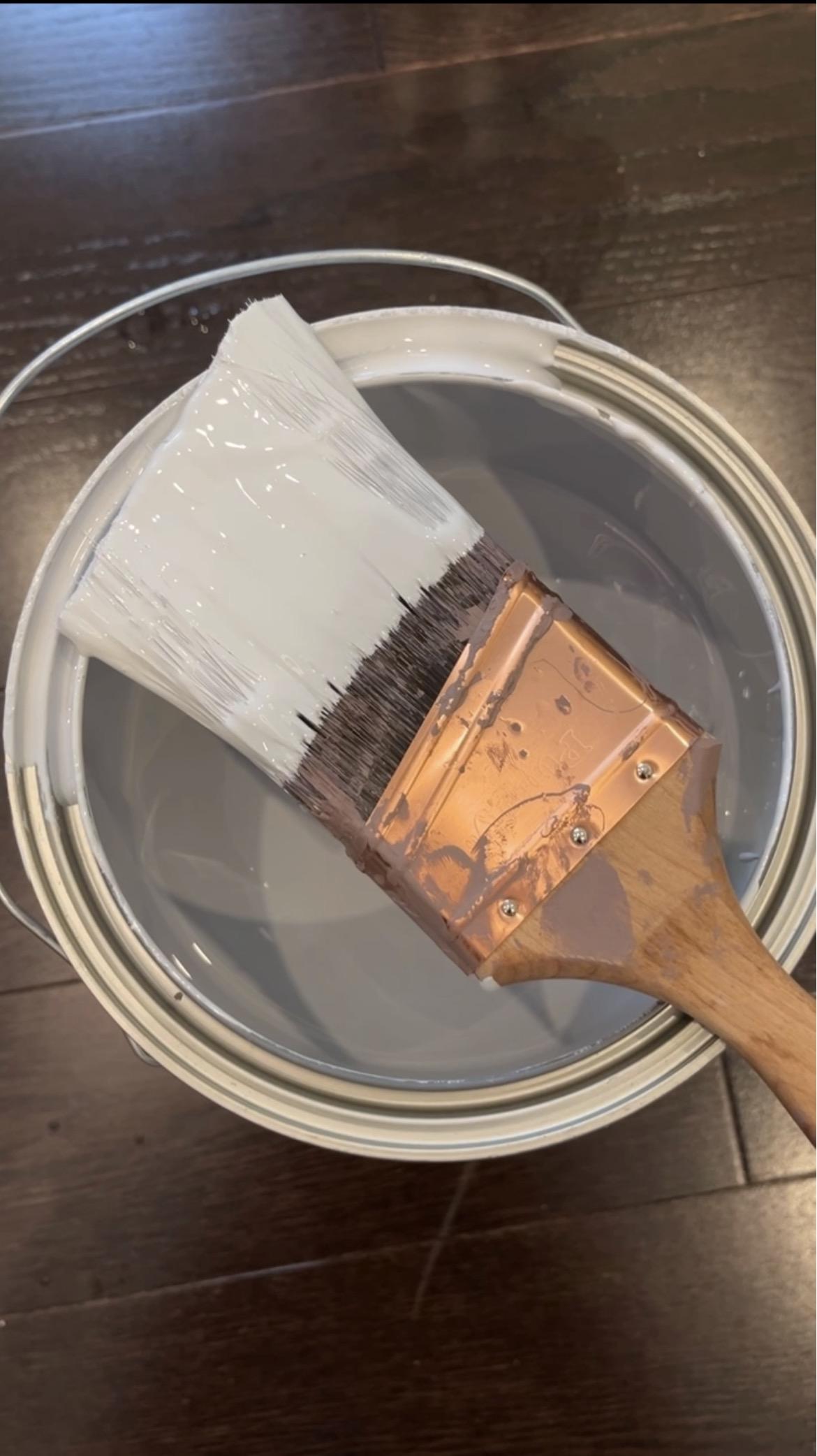 Painted interior showcase