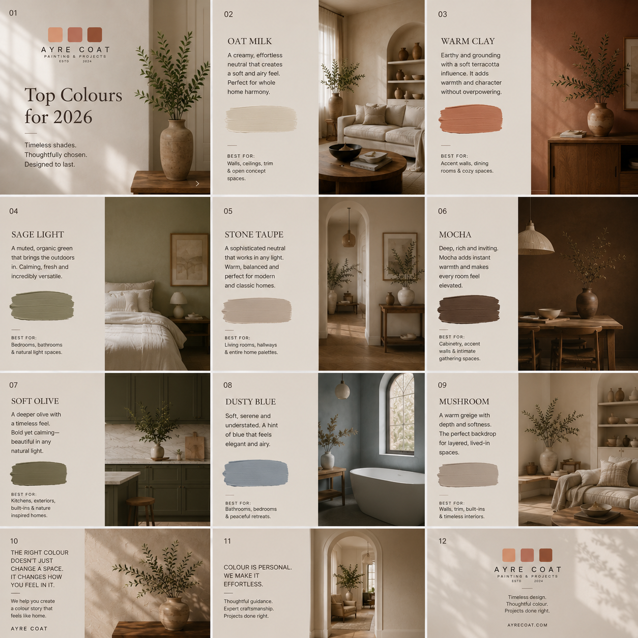 Ayre Coat colour study board, Ottawa, board 10