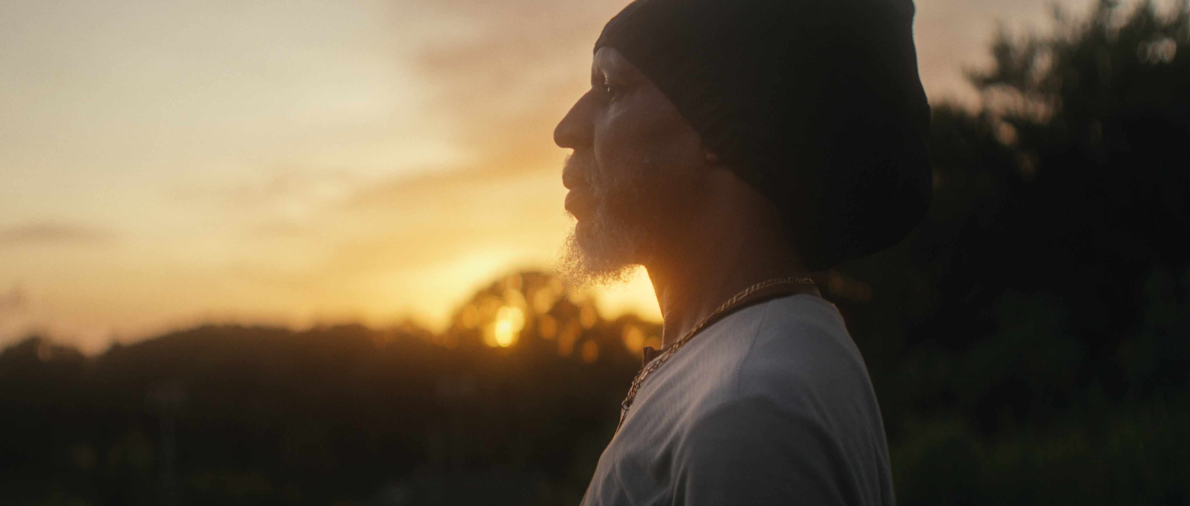 Player at sunset