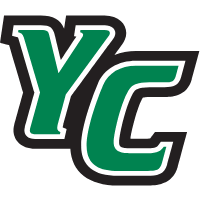 York College athletics logo in green and white with black outline