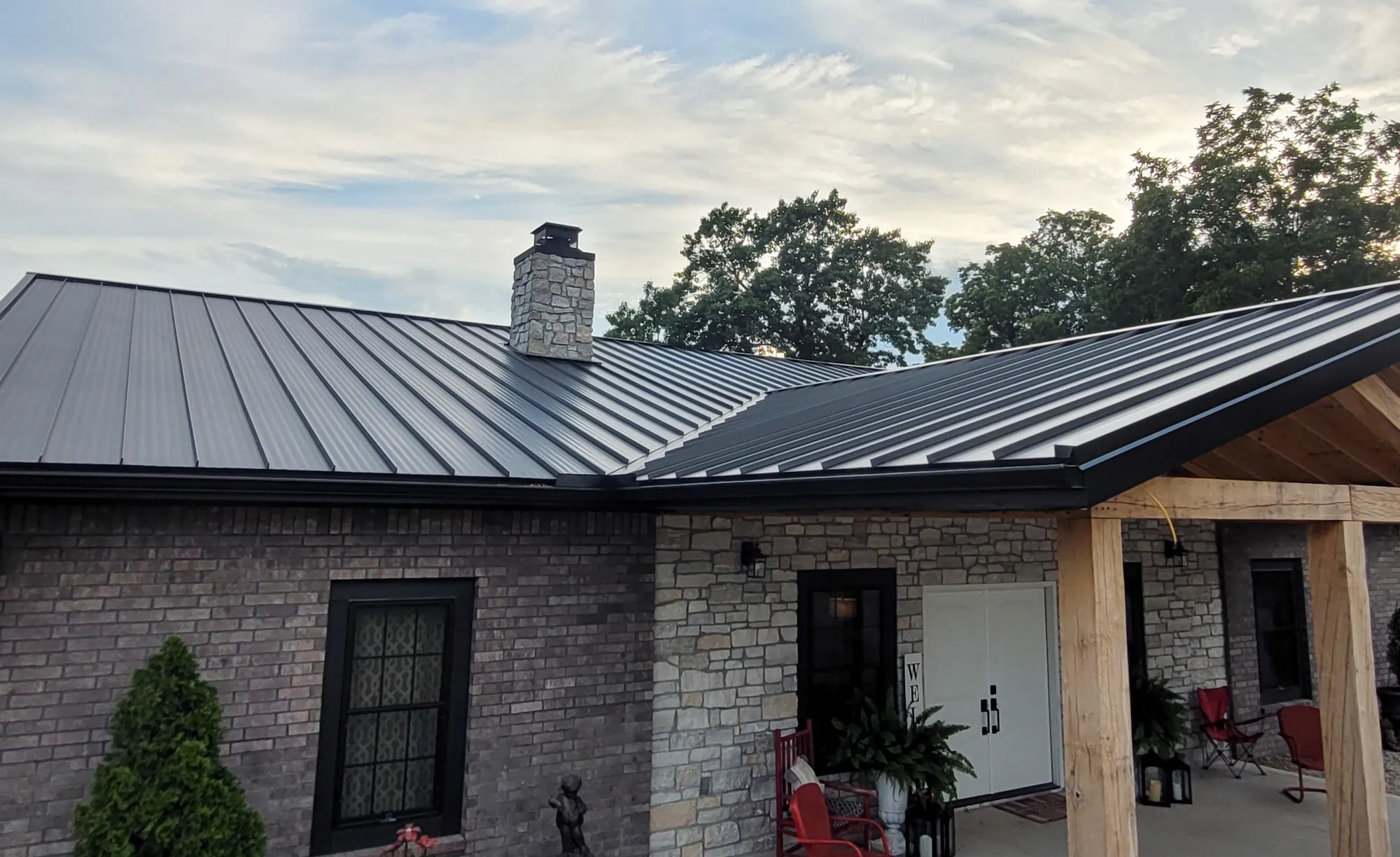 Standing Seam Metal Roof installed