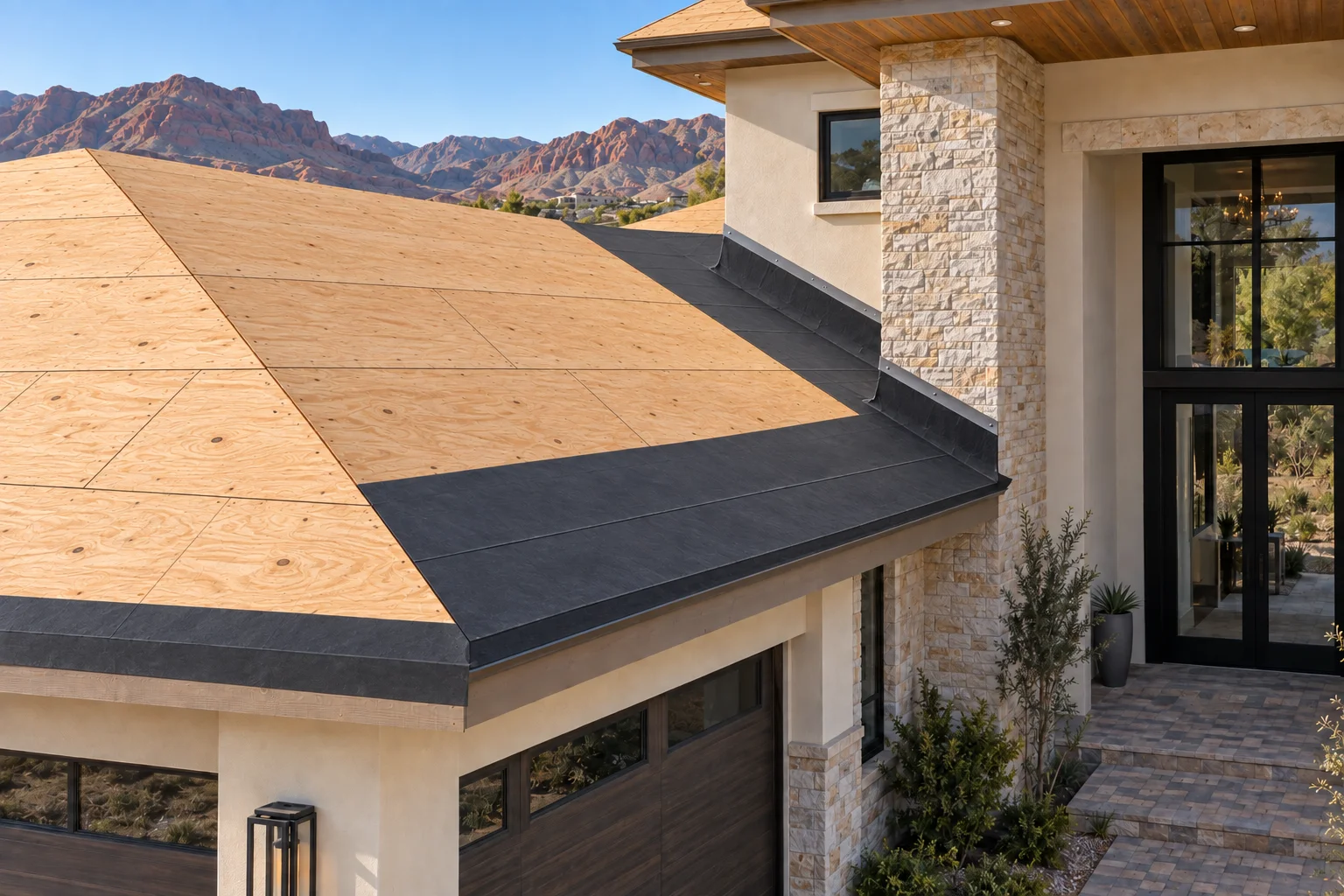 Illustrative Nevada project: Where roof meets wall