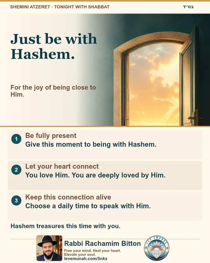 A published Lev Emunah daily card: Just be with Hashem