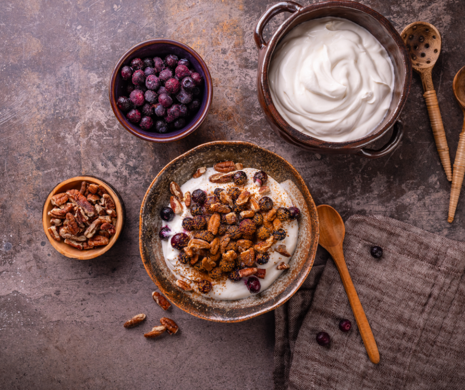 Coconut yogurt breakfast bowl. Coconut yogurt breakfast bowl.