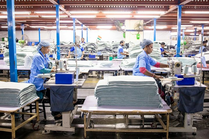 The Lindqvist Outfitters apparel workshop with sewing machines