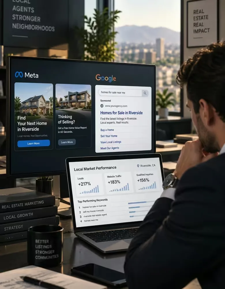 Meta and Google local search ads written for one service area