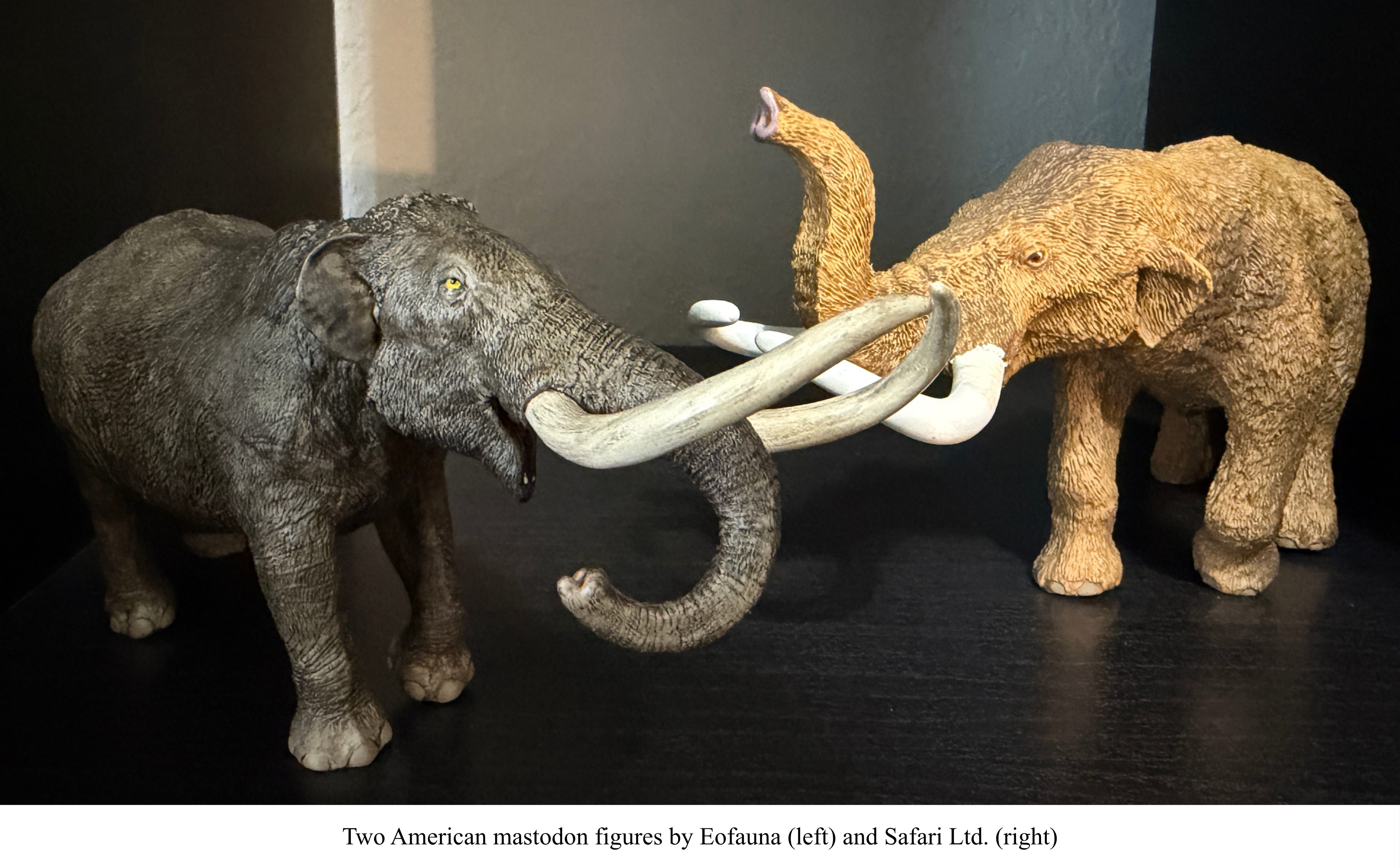 American mastodon figures from Safari Ltd and Eofauna