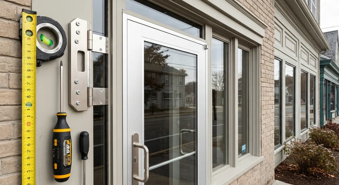 Commercial door installation