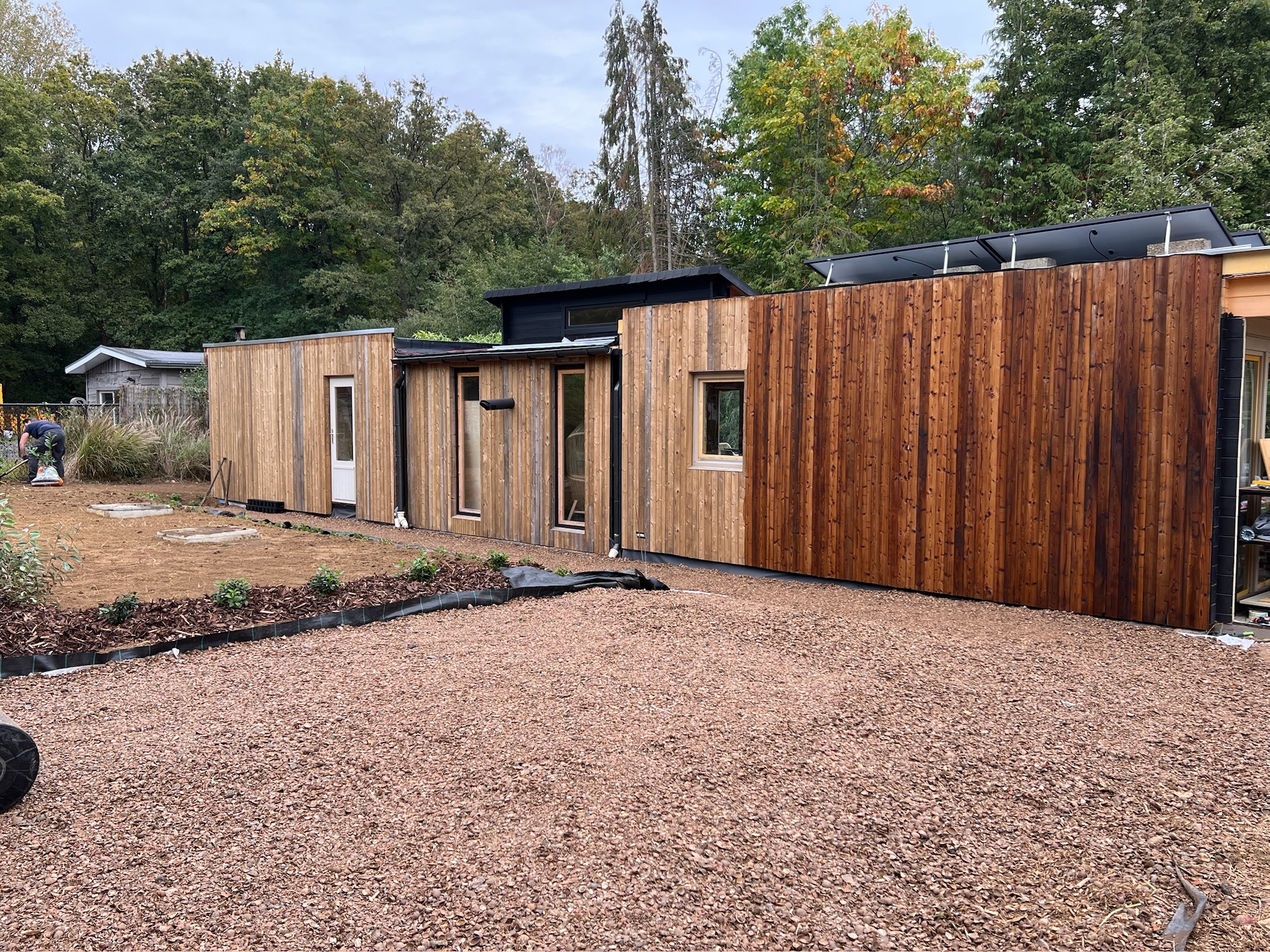 Tiny home Droomstek België, houtskelet constructie