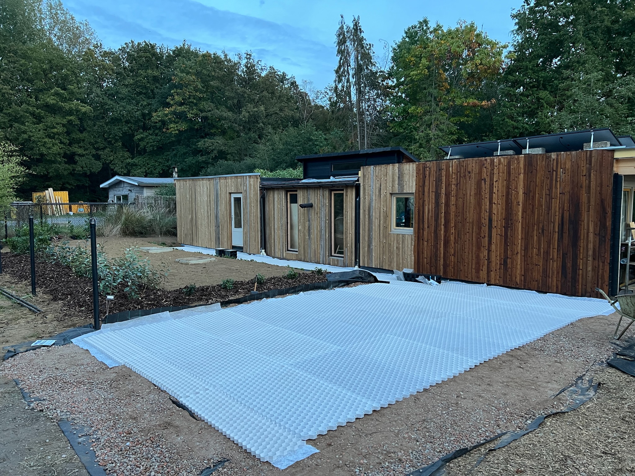 Bouwfase tiny home België door Droomstek
