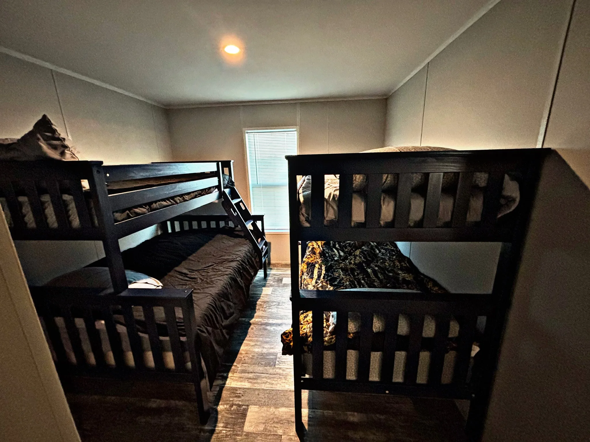 Comfortable bunk beds at the Five Aces Ranch lodge