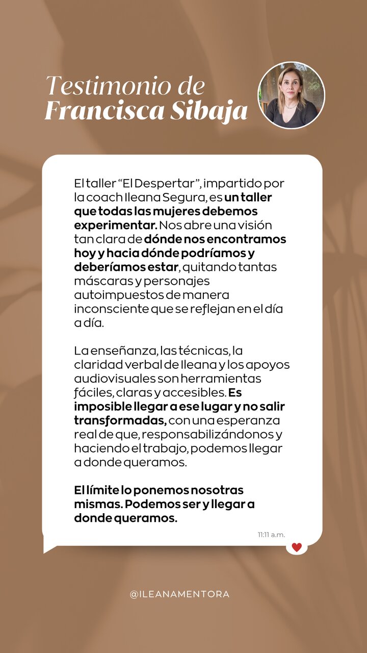 Testimonio de Francisca Sibaja