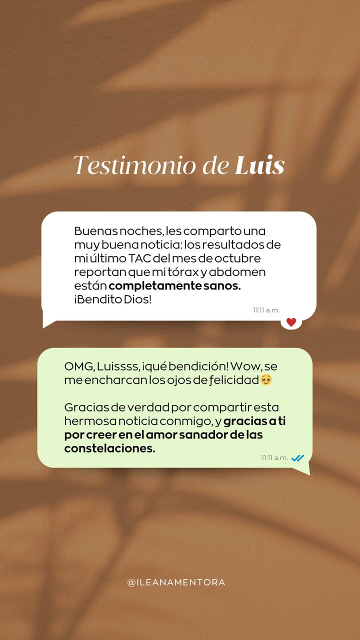 Testimonio de Luis sobre las constelaciones