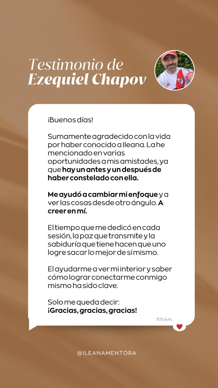Testimonio de Ezequiel Chapov sobre las constelaciones