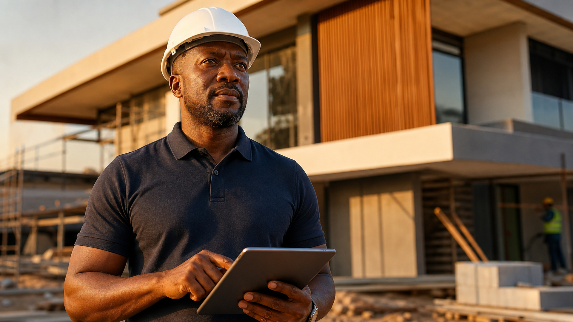 Professional property vendor working on a supervised project in Lagos