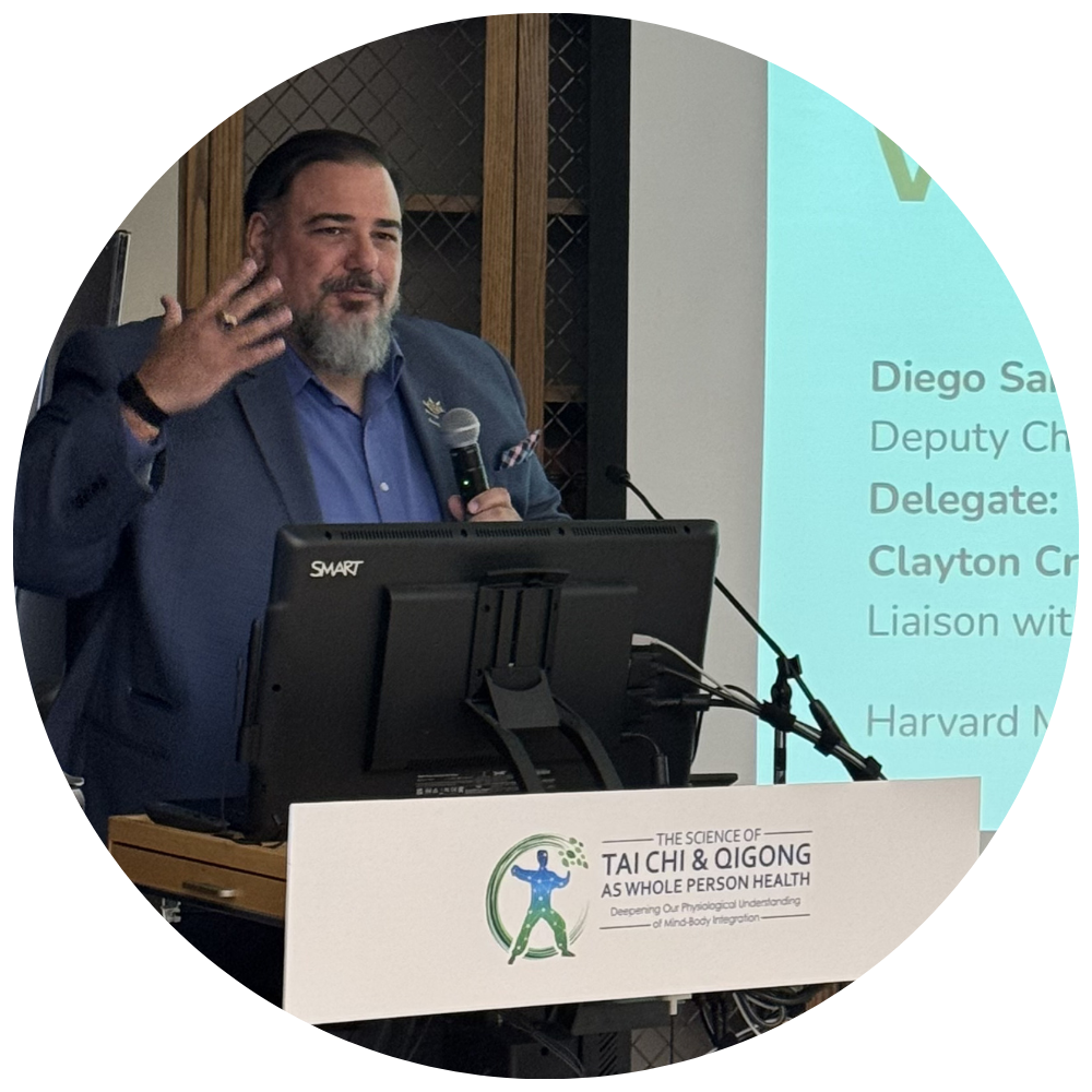 Diego Sanmiquel speaking at a professional conference.