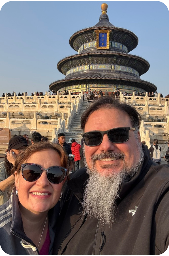 Diego and Christine Sanmiquel together in China.