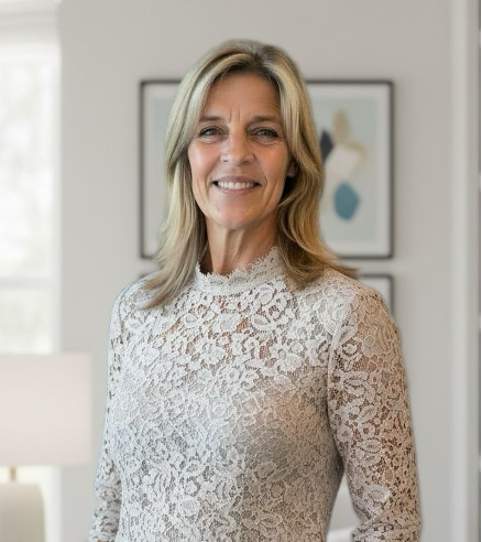 Dr. Jennifer Wilson standing in her light-filled therapy office