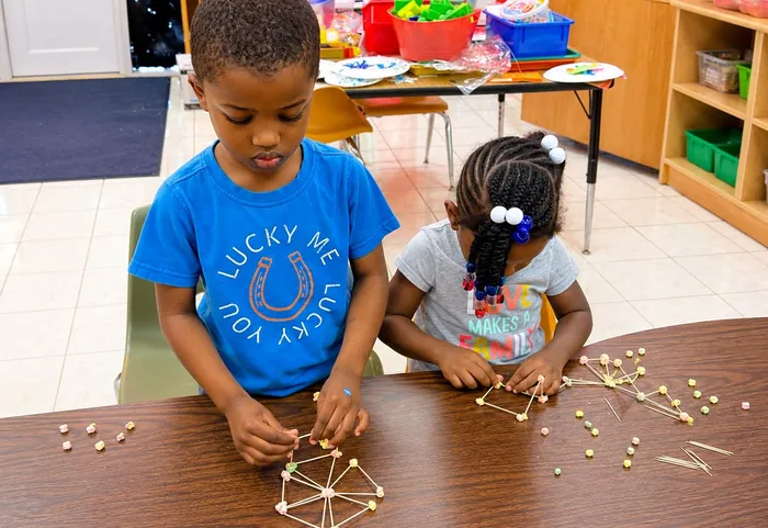Kindergarten-prep STEAM build at François Academy