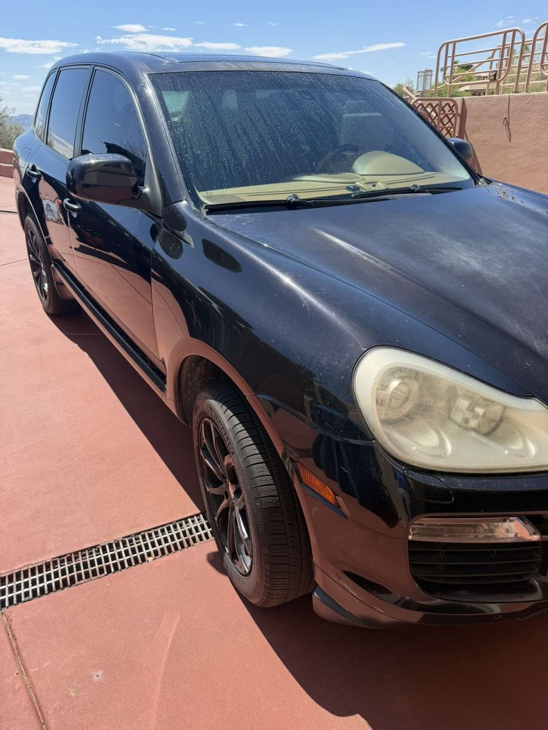 Black Porsche Cayenne — Exterior Refinement — before