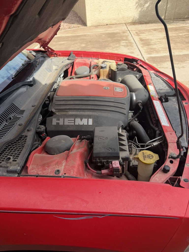Engine Bay Cleaning — before