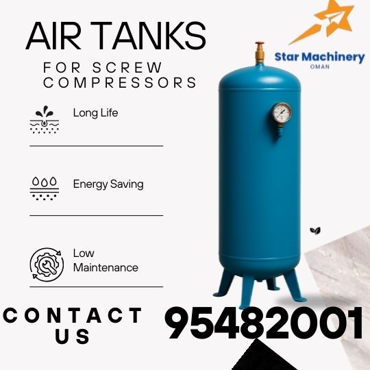 Air Receiver Tank 600L 1000L Oman — Star Compressors Pressure Vessel