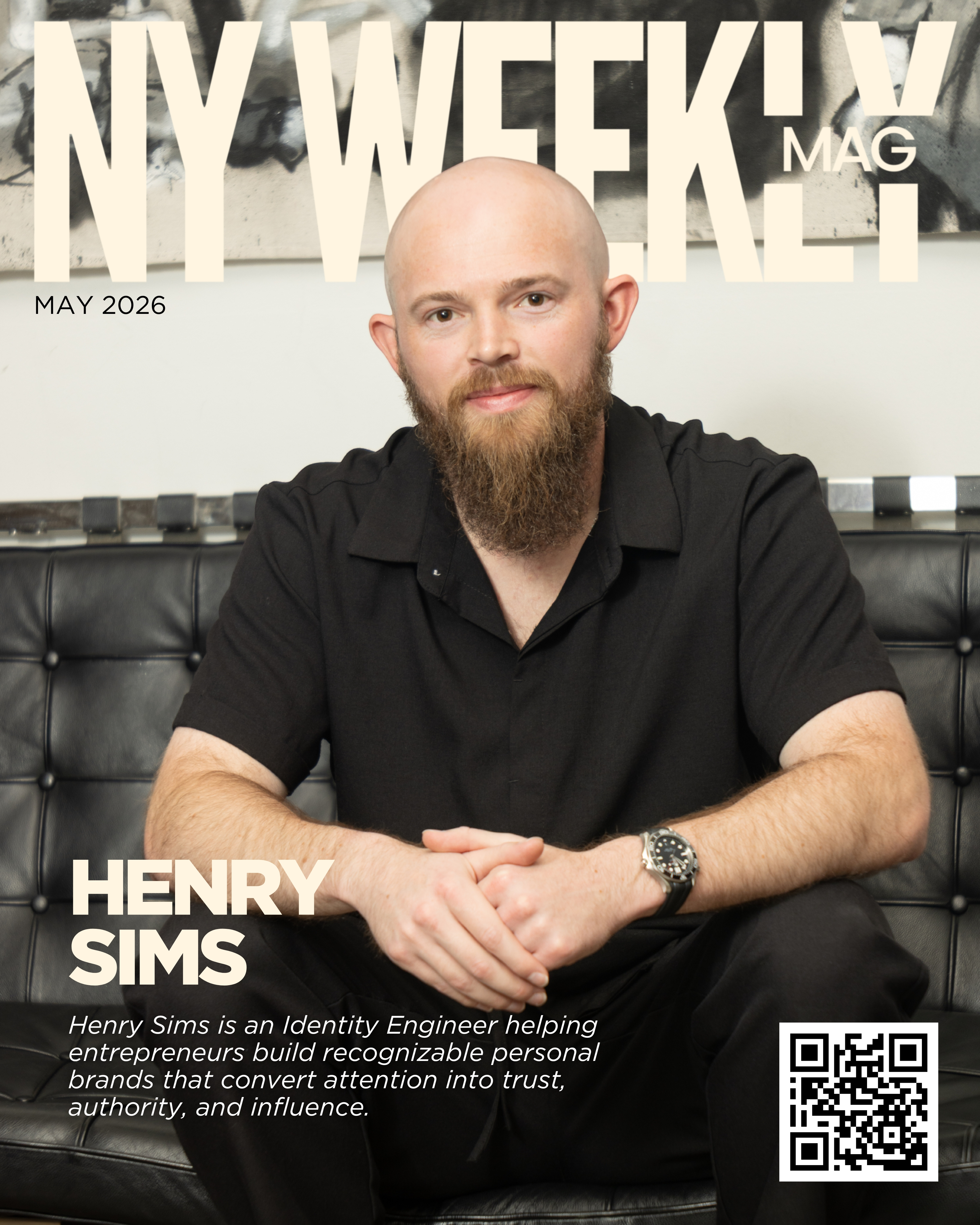 Henry Sims, The Identity Engineer and personal brand strategist, featured on the cover of New York Weekly magazine