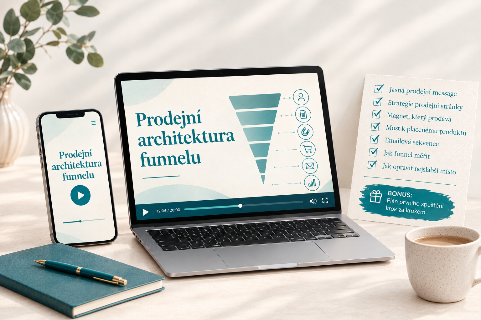 Prodejní architektura funnelu – e-book
