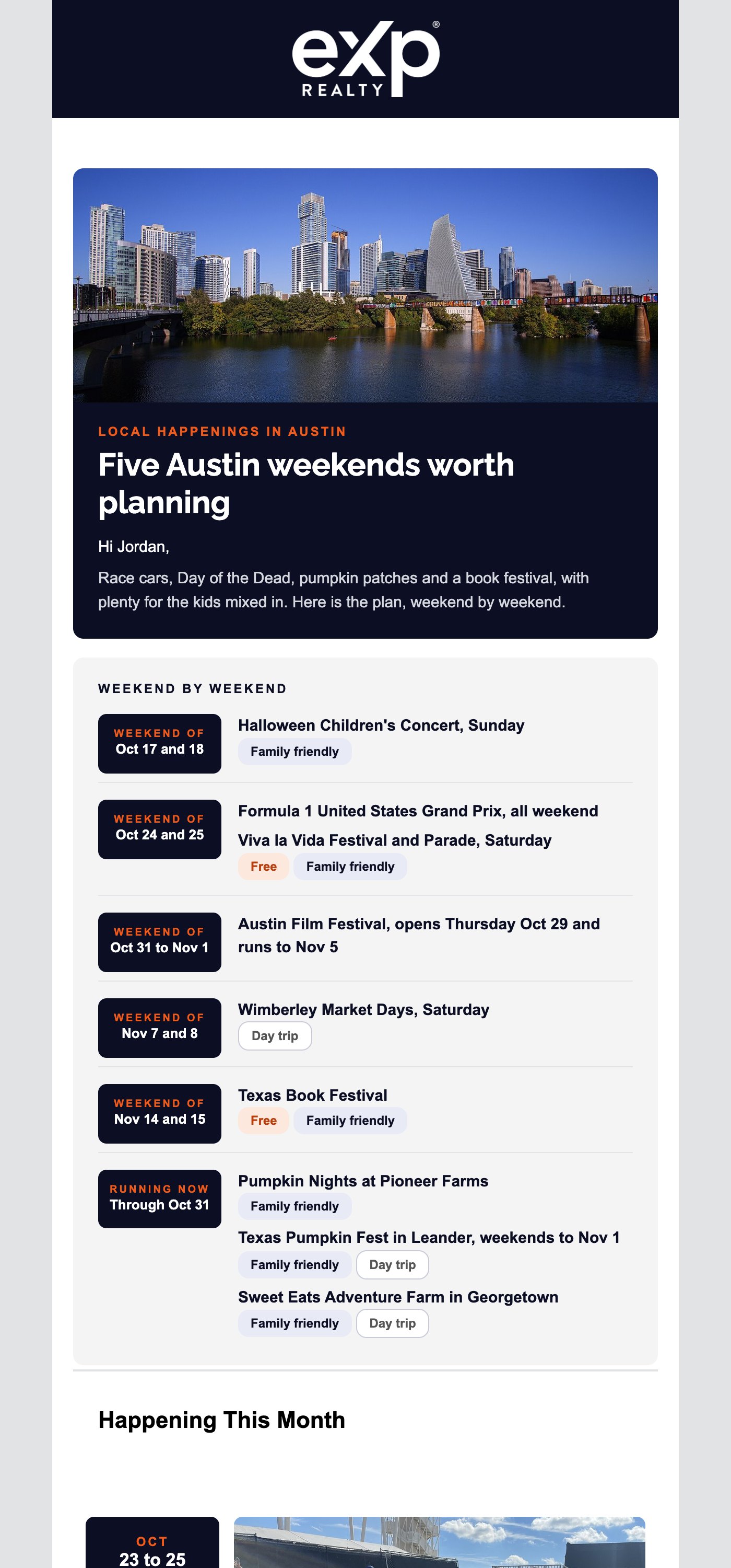 Austin Lifestyle & Events newsletter, Classic design