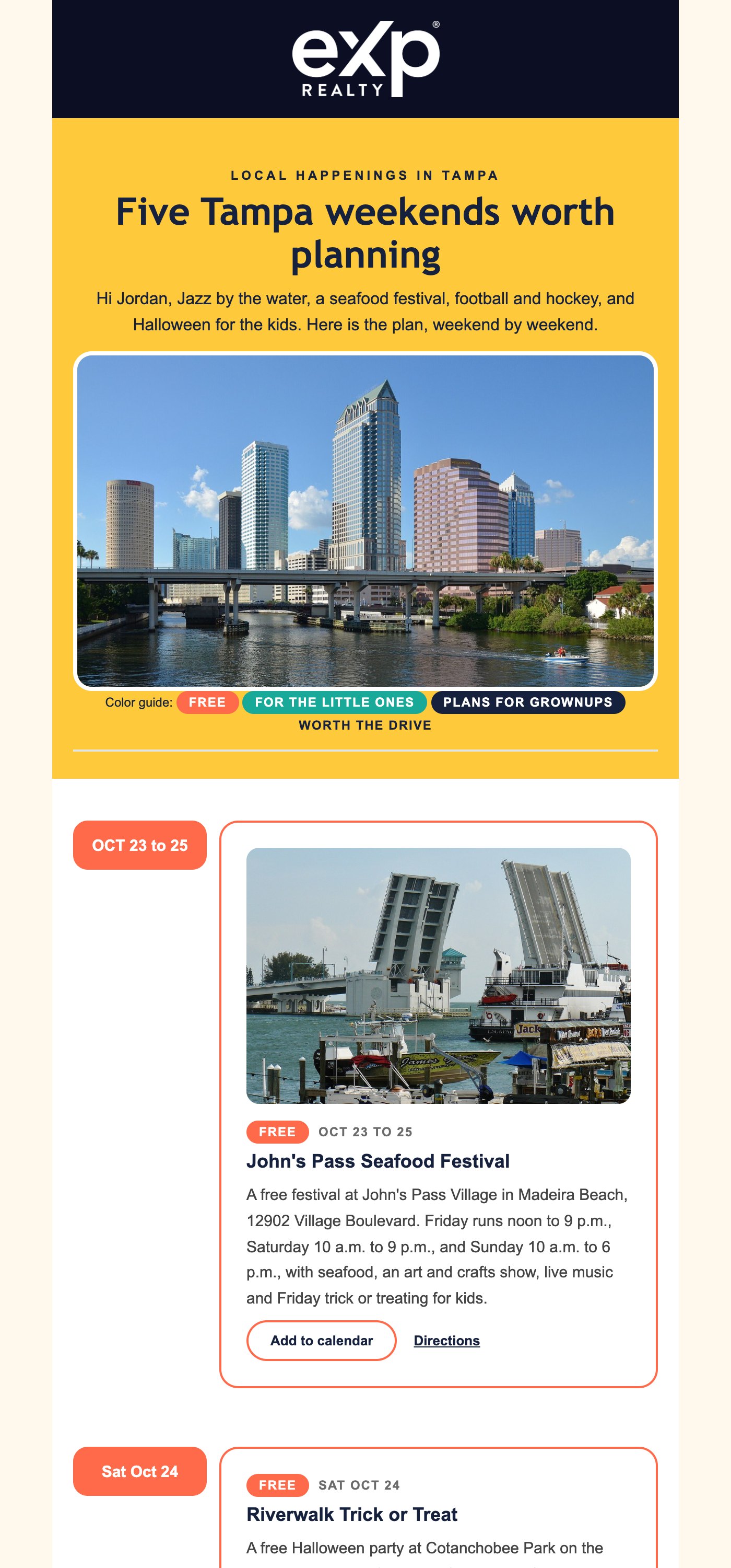 Tampa Lifestyle & Events newsletter, Family Guide design