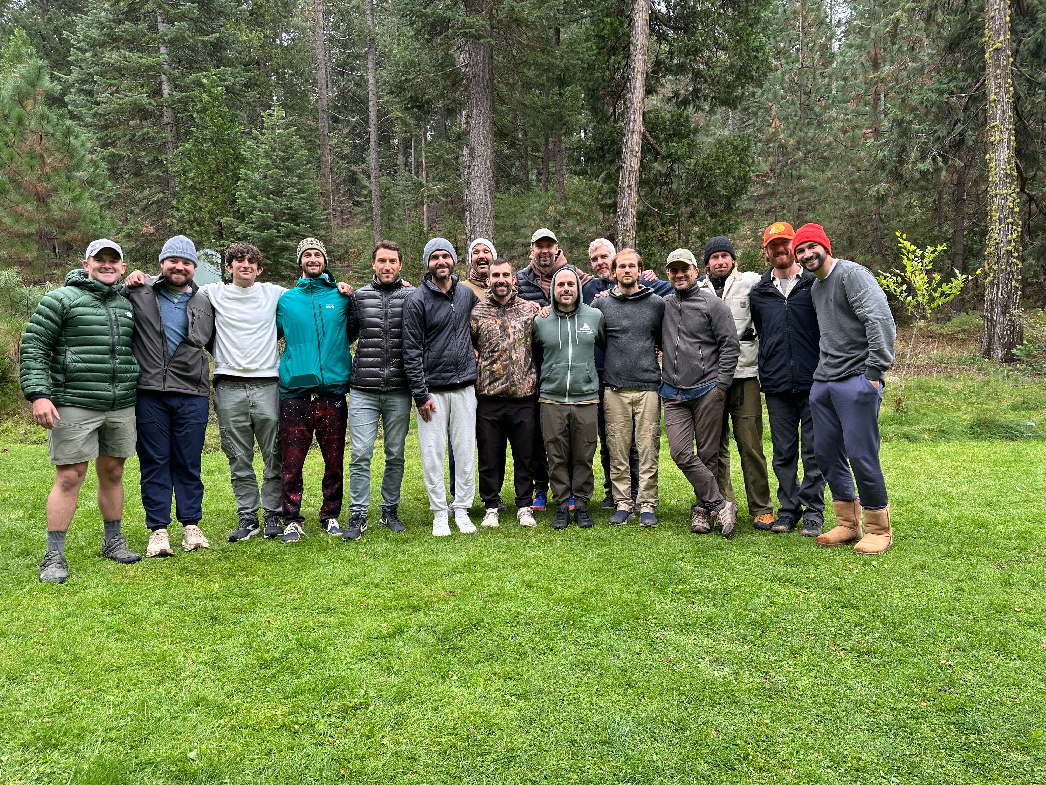 Men of Movement group on Tim's land