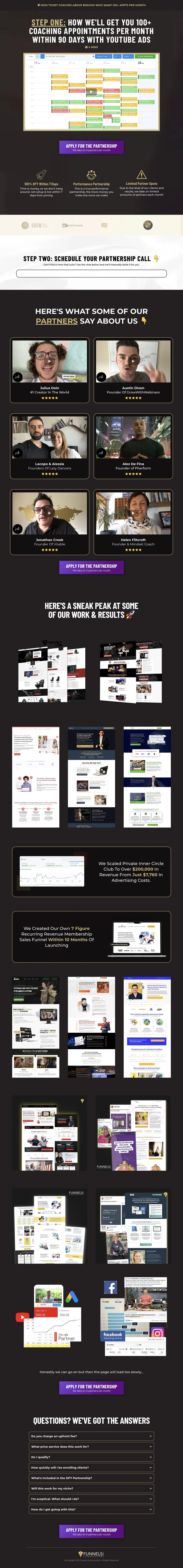 F&C video sales page — full page screenshot
