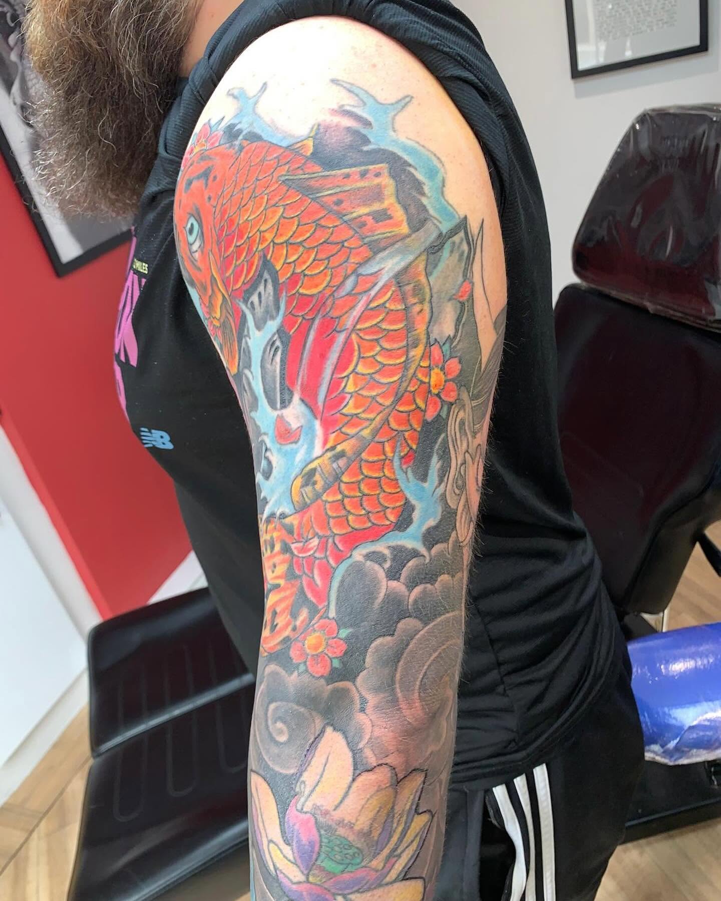 Detailed tattoo artwork by the Tattoo Phil's studio team