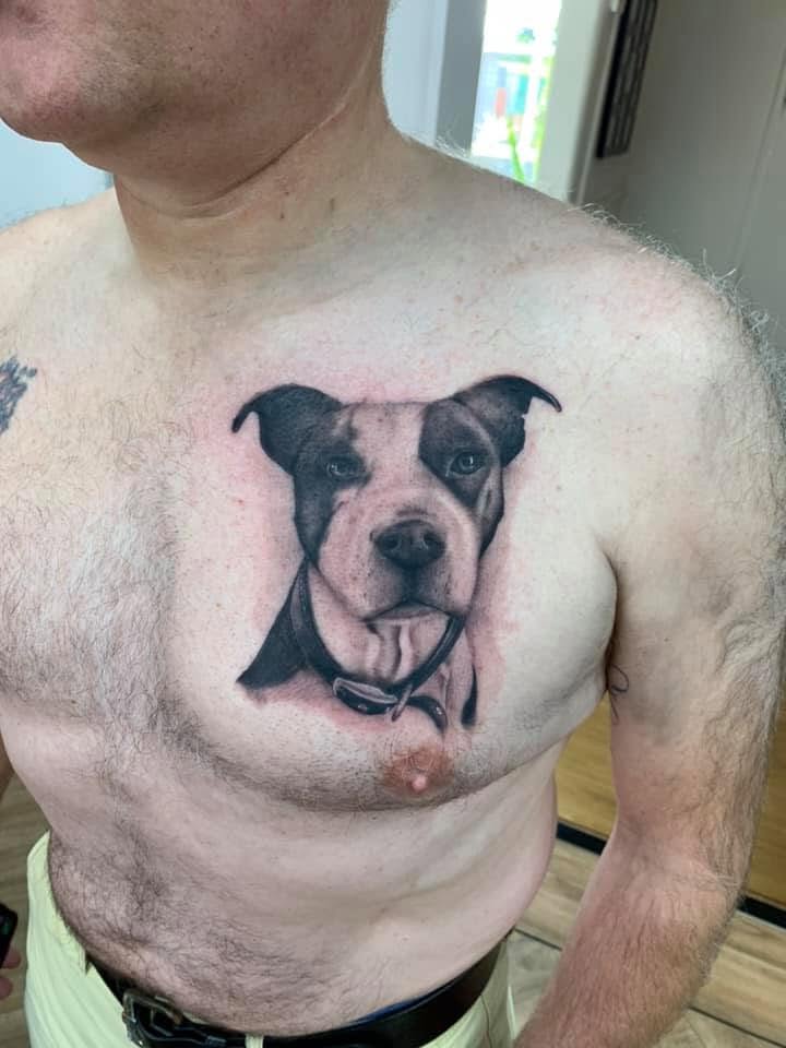 Portrait tattoo work by the Tattoo Phil's team