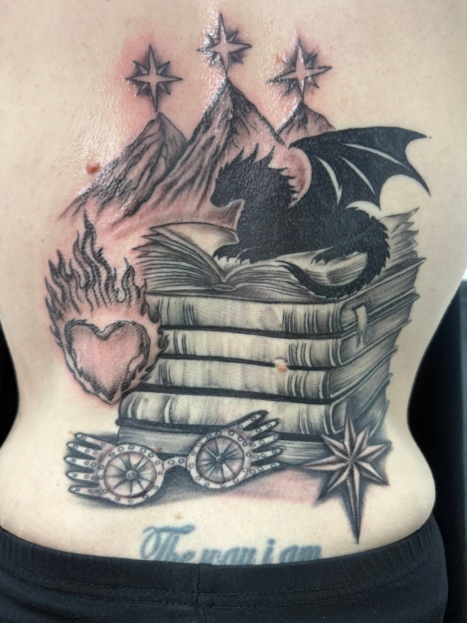 Tattoo work by the Tattoo Phil's team