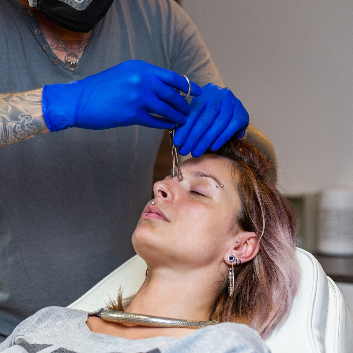 Piercing work at Tattoo Phil's Northampton
