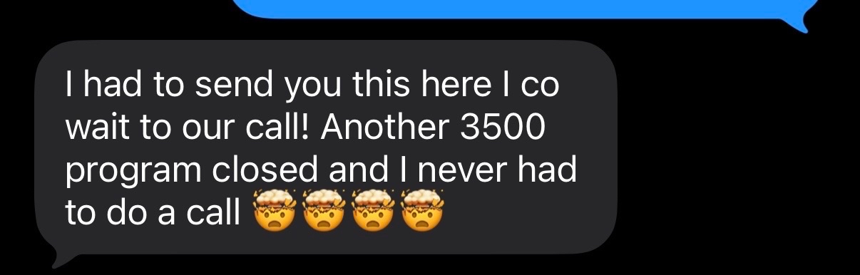 Client DM result screenshot