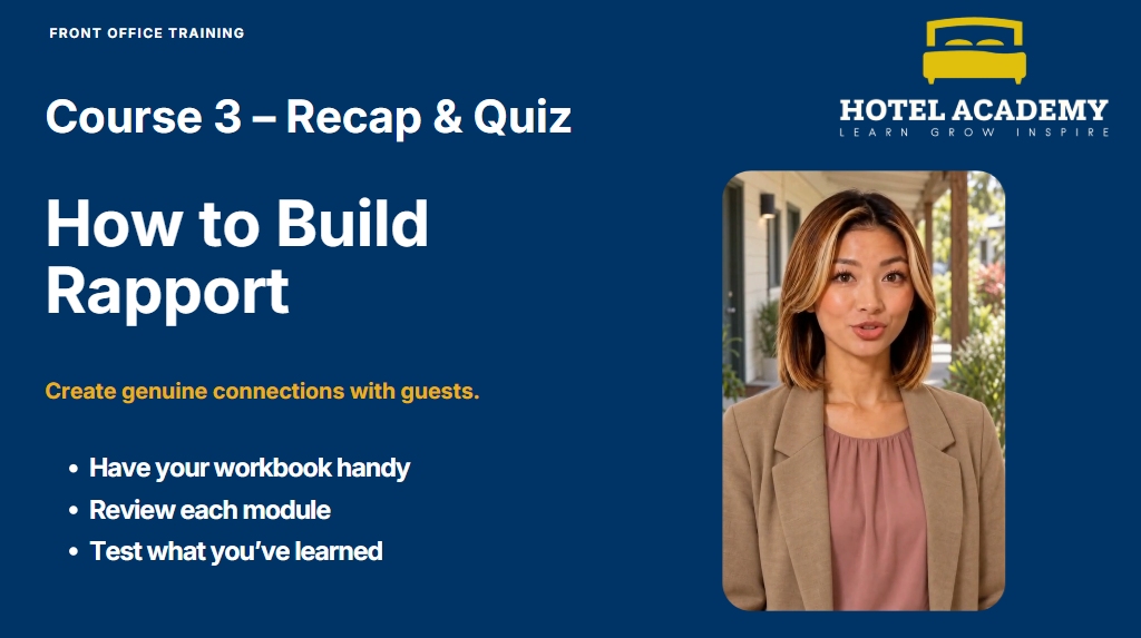 Preview of the How to Build Rapport Recap and Quiz