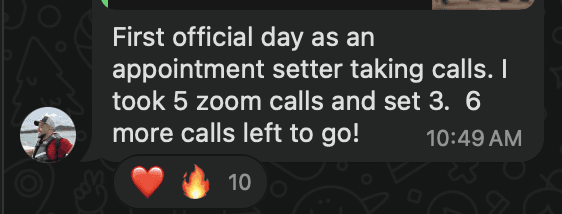 Sales.io student win, closed deal screenshot